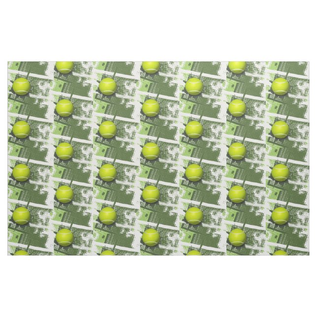 Tennis Design Fabric Stoff (Fat Quarter (45,7 x 55,9 cm))