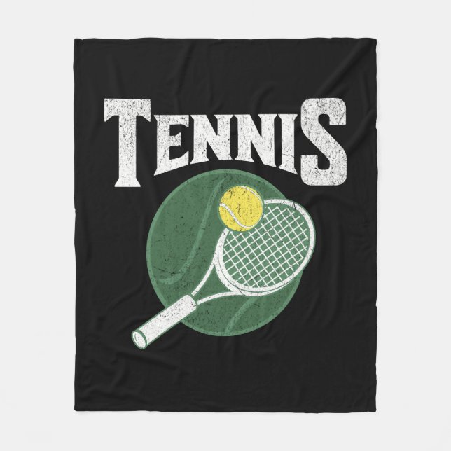 Tennis-Design Fleecedecke (Vorderseite)