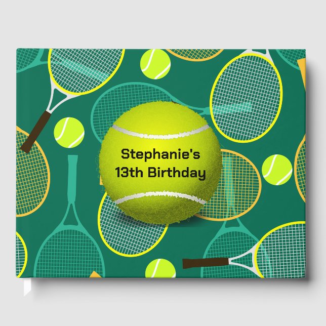 Tennis Design Gästebuch (Vorderseite)