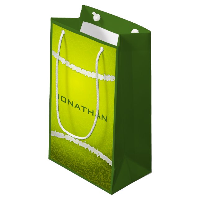 Tennis Design Geschenktasche Kleine Geschenktüte (Vorderseite Schrägansicht)