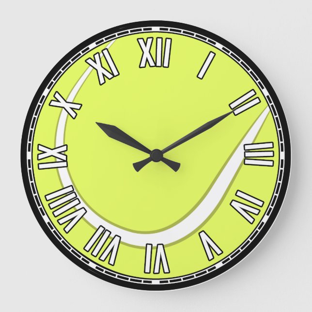 Tennis Design Große Wanduhr (Vorderseite)