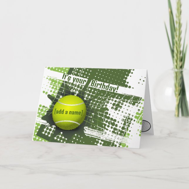 Tennis Design Grußkarte Karte (Vorderseite)