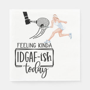 Tennis-Design lustige Sprichwort-Zitate Serviette