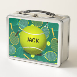 Tennis Design Metal Lunchbox