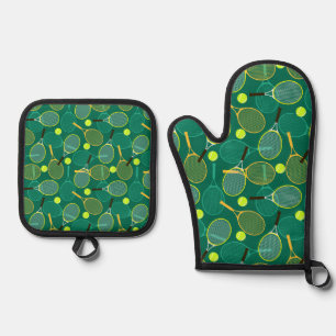 Tennis Design Ofenhandschuh & Topflappen-Set