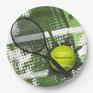 Tennis Design Paper Party Plate Pappteller