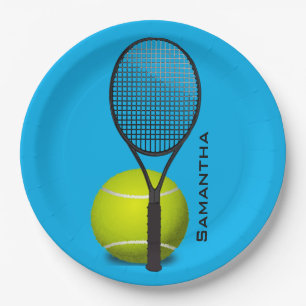 Tennis Design Paper Party Plate Pappteller