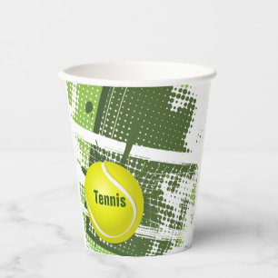 Tennis-Design-Papiertasse Pappbecher