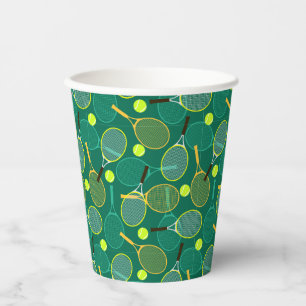 Tennis Design Pappbecher