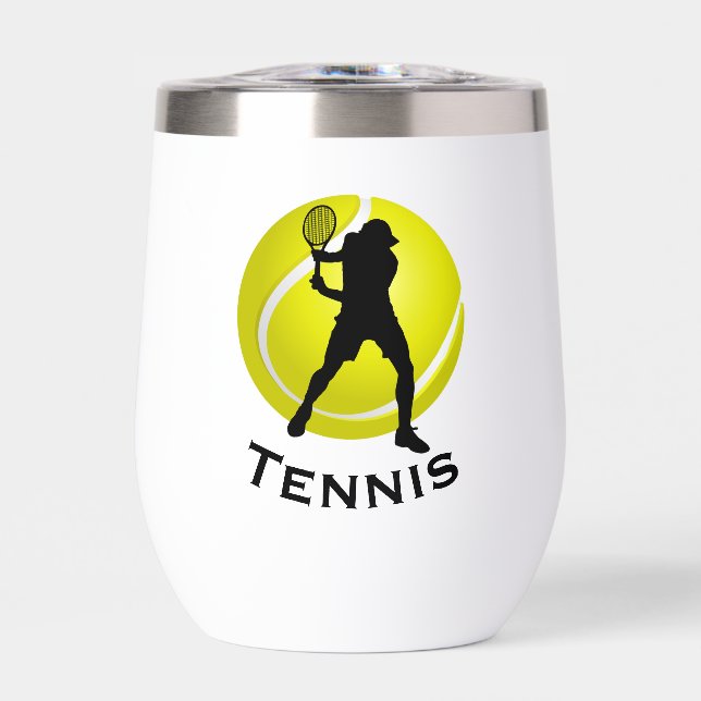 Tennis Design Thermal Wine Tumbler (Vorderseite)