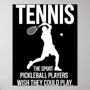 Tennis die Sportart, die sich Pickleball-Spieler w Poster