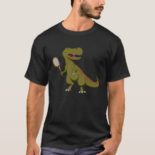 Tennis Dinosaur T Rex mit Racket Tyrannosaurus Di T-Shirt