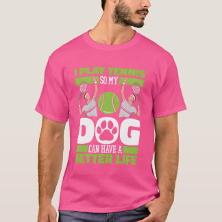 Tennis Dog Vintages Geschenk T-Shirt