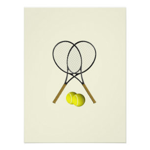 Tennis-Doppel Cream Poster