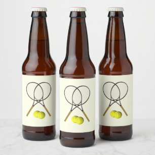 Tennis Doubles Cream Bierflaschenetikett