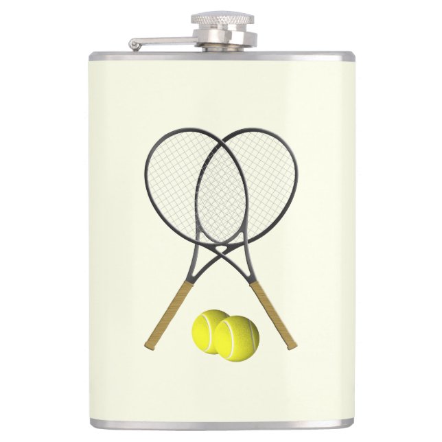 Tennis Doubles Cream Flachmann (Vorderseite)