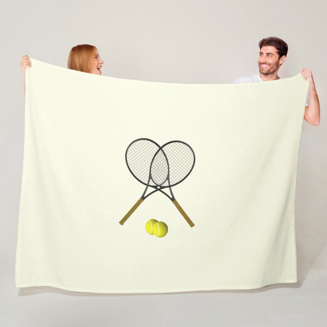 Tennis Doubles Cream Fleecedecke (Beispiel)