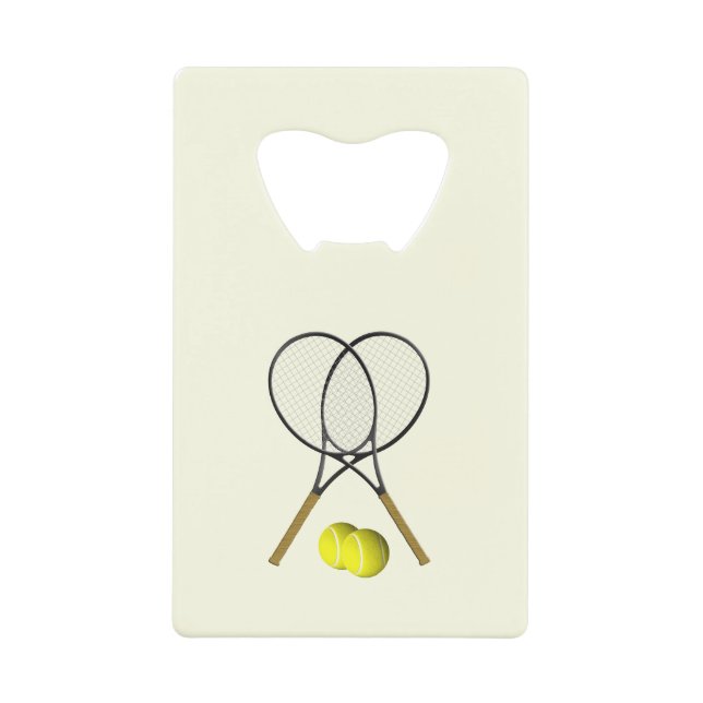 Tennis Doubles Cream Geldbeutel Flaschenöffner (Vorderseite)