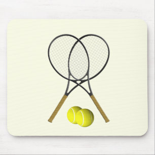 Tennis Doubles Cream Mousepad