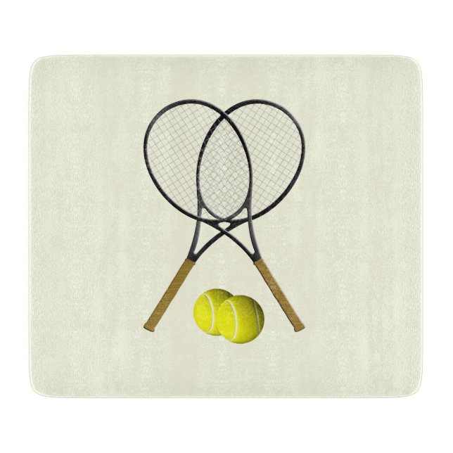 Tennis Doubles Cream Schneidebrett (Vorderseite)