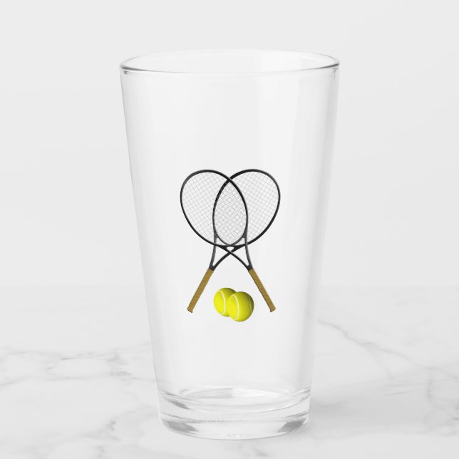Tennis Doubles Glas (Vorderseite)