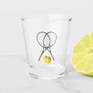 Tennis Doubles Glass Schnapsglas