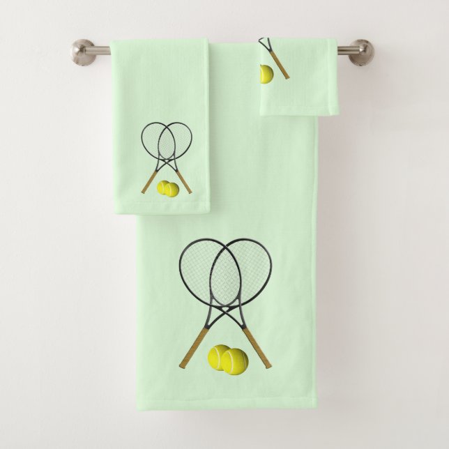 Tennis Doubles Green Badhandtuch Set (Insitu)