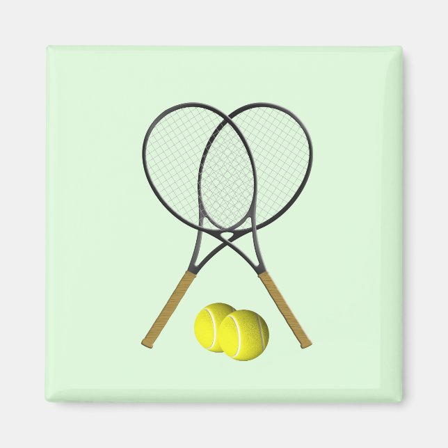 Tennis Doubles Green Magnet (Vorne)