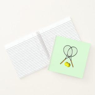 Tennis Doubles Green Notizbuch