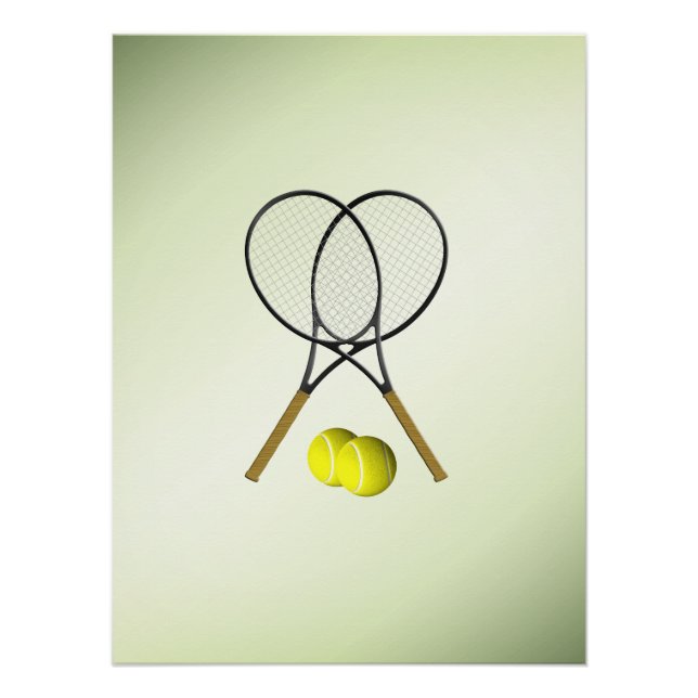 Tennis Doubles Green Poster (Vorderseite)