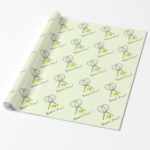 Tennis Doubles Tennis Liebe Wrapping Paper Geschenkpapier