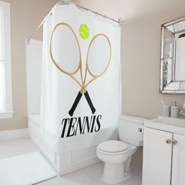 Tennis Duschvorhang (Beispiel)