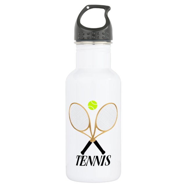 Tennis Edelstahlflasche (Vorderseite)
