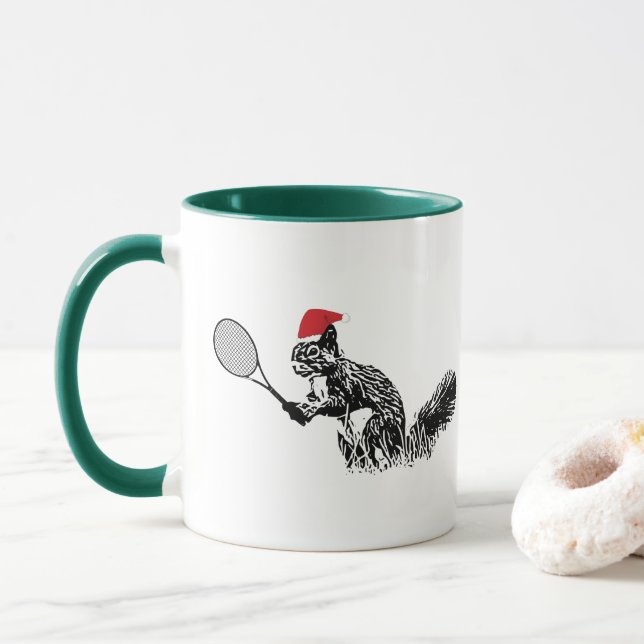 Tennis-Eichhörnchen-Tasse Tasse (Mit Donut)