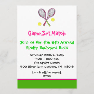 Tennis-Einladungen Einladung