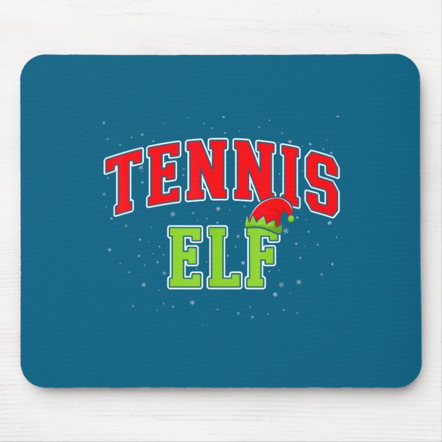 Tennis Elf Christmas Family Matching Group Xmas  Mousepad (Vorne)
