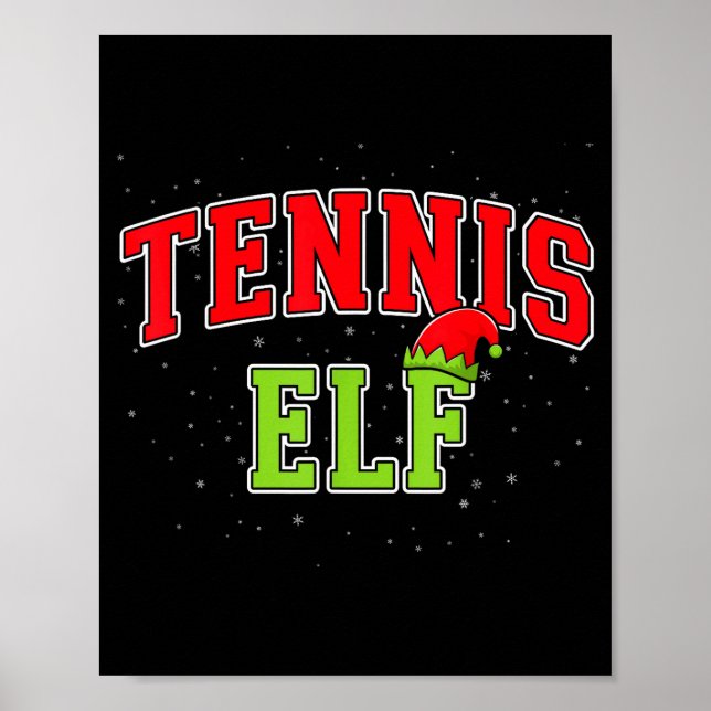 Tennis Elf Christmas Family Matching Group Xmas  Poster (Vorne)