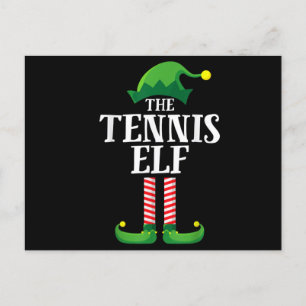 Tennis Elf Matching Familiengruppe Weihnachts-Part Ankündigungspostkarte