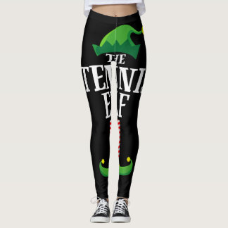 Tennis Elf Matching Familiengruppe Weihnachts-Part Leggings