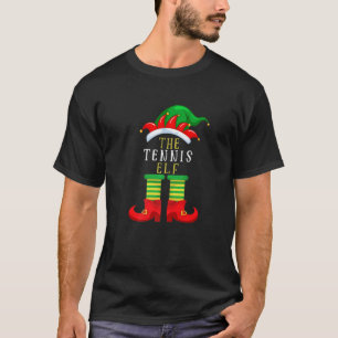 Tennis Elf Weihnachtsfamilie Matching Xma T-Shirt