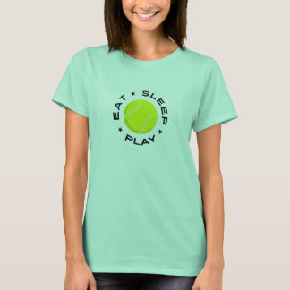 Tennis - essen Sie Schlaf-Spiel T-Shirt