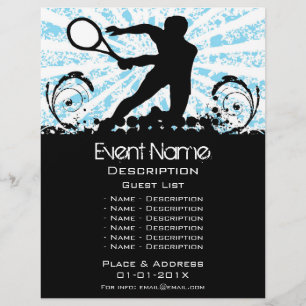 Tennis Event-Werbeaktion Flyer