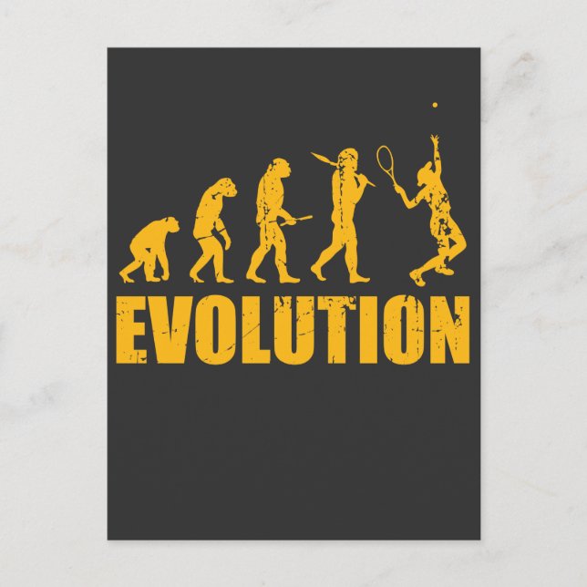 Tennis Evolution - Sport Hobby Postkarte (Vorderseite)