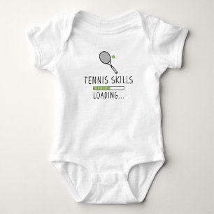 Tennis-Fähigkeiten laden   Lustiger Tennis Baby Strampler
