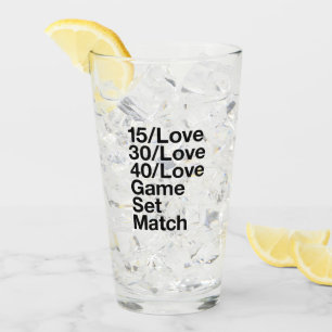 TENNIS Fan Glas