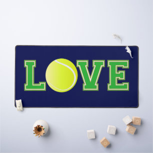 Tennis Fan, Liebe Tennis Typografie Schreibtischunterlage