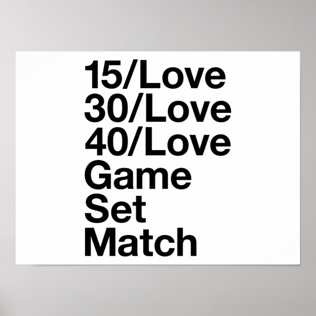 TENNIS Fan Poster (Vorne)