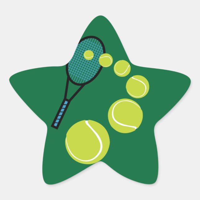 Tennis FAN SLICE SERVE Stern-Aufkleber (Vorderseite)