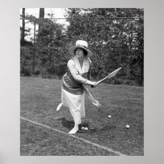 Tennis Fashion Anfang der 1900er Jahre Poster