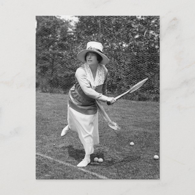 Tennis Fashion Anfang der 1900er Jahre Postkarte (Vorderseite)